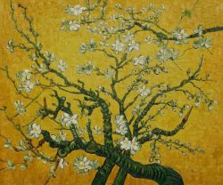 Peinture sur toile de Vincent Van Gogh Amandier En Fleurs - Jaune Et Ocre reproduction peinte à la main