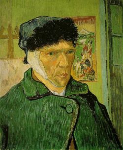 Peinture sur toile de Vincent van Gogh, Autoportrait à l'oreille bandée reproduction peinte à la main