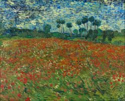 Peinture sur toile de Vincent van Gogh, Champ de coquelicots reproduction peinte à la main
