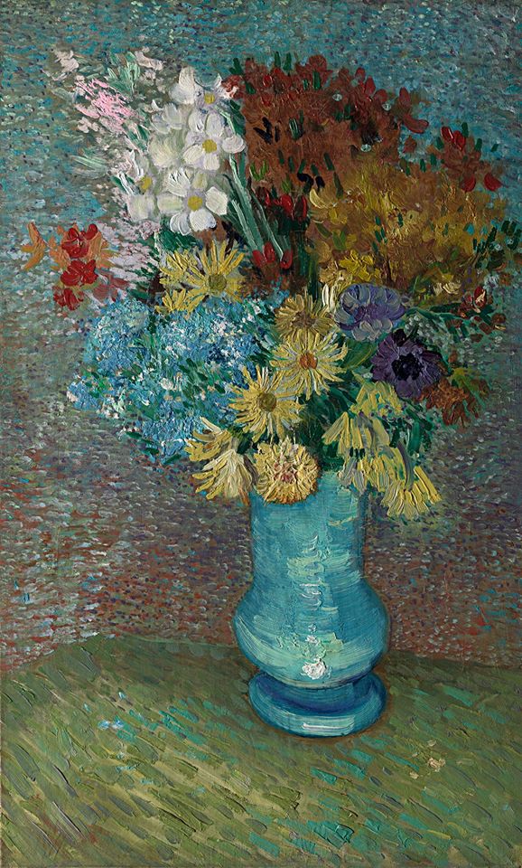 Vincent Van Gogh Flowers In A Blue Vase 1887