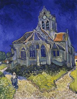 Peinture sur toile de Vincent van Gogh, L'Église d'Auvers-sur-Oise reproduction peinte à la main