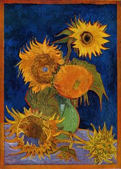 Peinture sur toile de Vincent van Gogh, Les tournesols (F459), version 2 reproduction peinte à la main