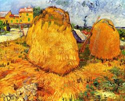Peinture sur toile de Vincent van Gogh, Meules en Provence reproduction peinte à la main