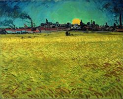 Peinture sur toile de Vincent Van Gogh, Soir d'été 1888 reproduction peinte à la main
