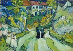 Peinture sur toile de Vincent Van Gogh Stairway At Auvers 1890 reproduction peinte à la main