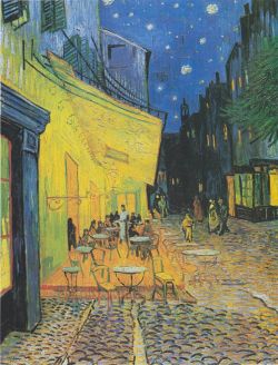Peinture sur toile de Vincent van Gogh, Terrasse du café le soir reproduction peinte à la main