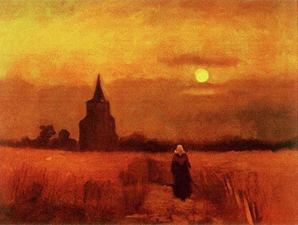 Vincent Van Gogh The Old Tower In The Fields 1884