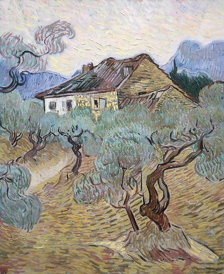Vincent Van Gogh, The White Cottage Among The Olive Trees 1889