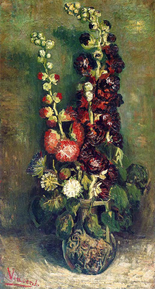 Vincent Van Gogh Vase With Musk-mallows - 1886