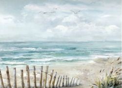 Peinture sur toile de Vue Plage reproduction peinte à la main