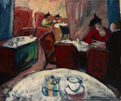 Walter Gramatte Cafe 1918 reproduction peinte à la main