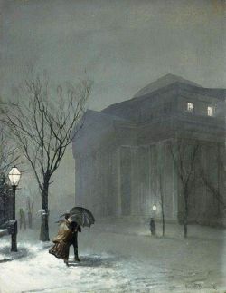 Walter Launt Palmer Albany In The Snow 1871 reproduction peinte à la main