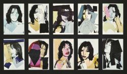 Peinture sur toile de Warhol 10 Mick Jagger reproduction peinte à la main