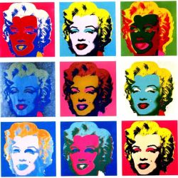 Peinture sur toile de Warhol Nine Marilyns reproduction peinte à la main