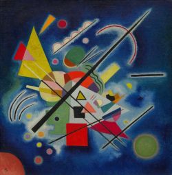 Peinture sur toile de Wasily Kandinsky Blue Painting 1924 reproduction peinte à la main