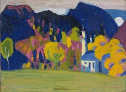 Peinture sur toile de Wassily Kandinsky, Autumn Impression 1908 reproduction peinte à la main