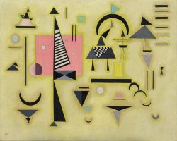 Peinture sur toile de Wassily Kandinsky Decisive Rose - Entscheidendes Rosa March 1932 reproduction peinte à la main