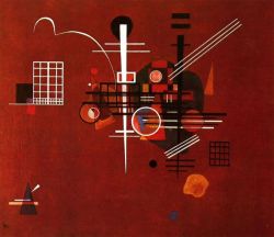 Peinture sur toile de Wassily Kandinsky Dull Red 1927 reproduction peinte à la main