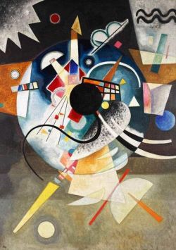 Peinture sur toile de Wassily Kandinsky Ein Zentrum One Center 1924 reproduction peinte à la main