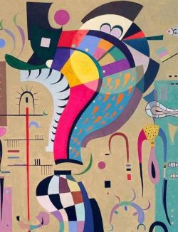 Peinture sur toile de Wassily Kandinsky Milieu Accompagne 1937 reproduction peinte à la main
