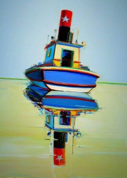 Wayne Thiebaud Starboat - 1966 reproduction peinte à la main