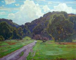 Peinture sur toile de Wendt-the-green-earth-san-juan-capistrano-1923 reproduction peinte à la main