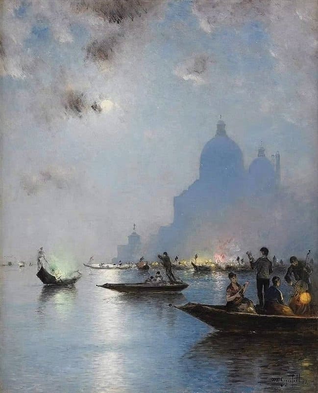 Wilhelm Von Gegerfelt Venice In Twilight - 1883