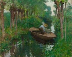 Willard Leroy Metcalf On The River 1888 reproduction peinte à la main