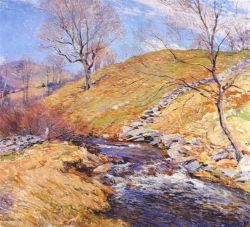 Willard Metcalf Brook In March 1923 reproduction peinte à la main