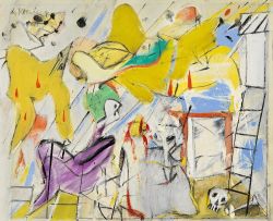 Peinture sur toile de Willem De Kooning, Abstraction 1949-50 reproduction peinte à la main