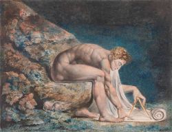 William Blake, Newton 1795 C.1805 reproduction peinte à la main