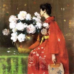 William Merritt Chase Peonies 1897 reproduction peinte à la main