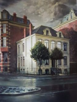 Peinture sur toile de Willink Carel House With Two Holly Trees reproduction peinte à la main