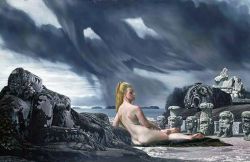 Peinture sur toile de Willink Carel Mathilde Between The Monsters reproduction peinte à la main