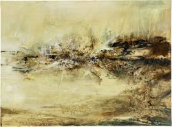 Peinture sur toile de Zao Wou-ki 03-12-67 reproduction peinte à la main