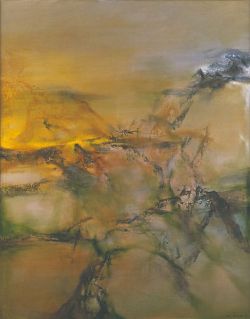 Peinture sur toile de Zao Wou-ki 1-07-2001 reproduction peinte à la main