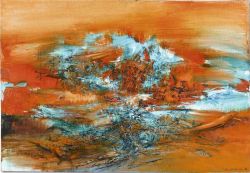 Peinture sur toile de Zao Wou-ki 10-01-1968 - Sothebys reproduction peinte à la main