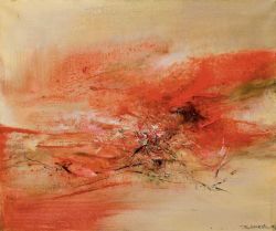 Peinture sur toile de Zao Wou-ki 14 02 69 reproduction peinte à la main