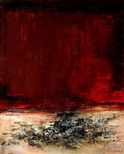 Peinture sur toile de Zao Wou-ki 17.12.60 1960 reproduction peinte à la main