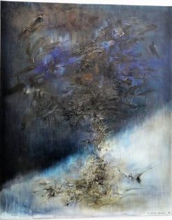 Peinture sur toile de Zao Wou-ki 18-10-59 reproduction peinte à la main