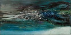Peinture sur toile de Zao Wou-ki 18-11-1966 reproduction peinte à la main