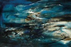 Peinture sur toile de Zao Wou-ki 29.09.64 reproduction peinte à la main