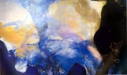 Peinture sur toile de Zao Wou-ki Avril-septembre 1987 reproduction peinte à la main