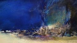 Peinture sur toile de Zao Wou-ki Blue 07-06-85 reproduction peinte à la main