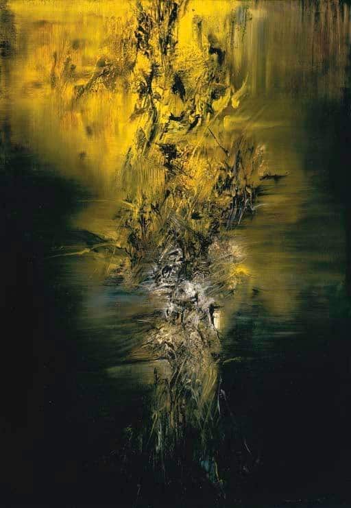 Zao Wou-ki Composition In Green Northern Lights 1959