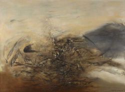 Peinture sur toile de Zao Wou-ki Hommage Edgard Varese - 25-10-1964 reproduction peinte à la main