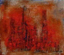 Peinture sur toile de Zao Wou-ki Notre Dame - 1950 reproduction peinte à la main