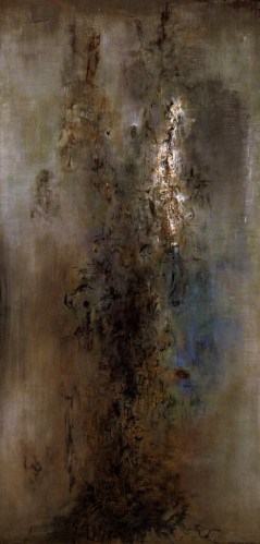 Zao Wou-ki Poursuite 1955 -1957 Huile Sur Toile 195 X 97 Cm