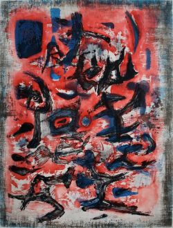 Peinture sur toile de Zao Wou-ki Signes En Mouvement - 1957 reproduction peinte à la main