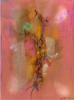 Peinture sur toile de Zao Wou-ki Untitled 1954 Pen Black Ink Watercolor reproduction peinte à la main